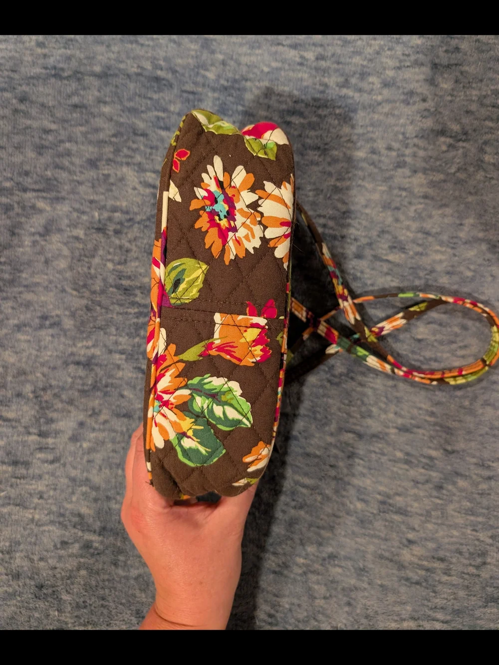 Vera Bradley Frannie Purse In English Brown Crossbody Bag-Retired Pattern
